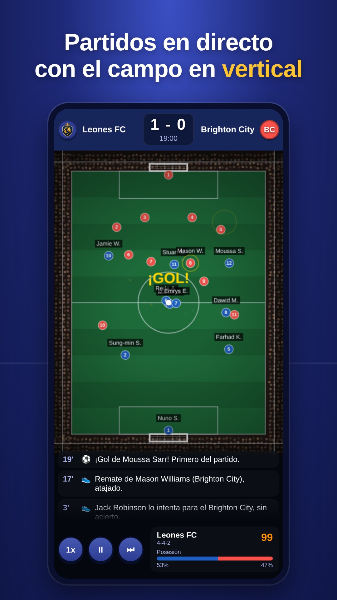 Partido en directo