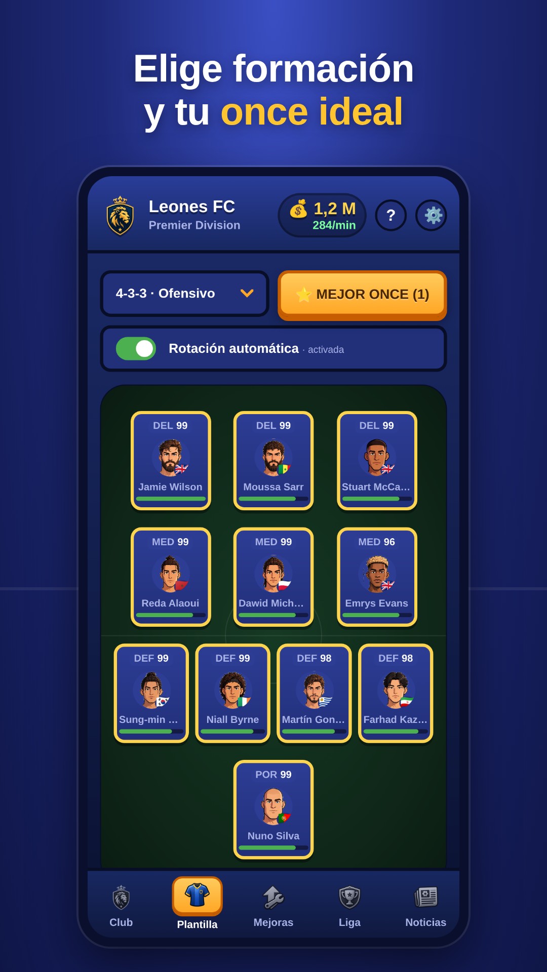 Formación y once