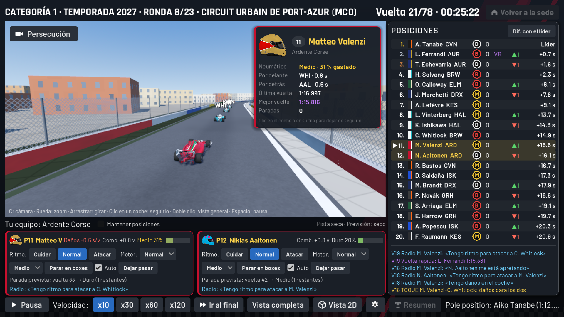 Carrera en 3D