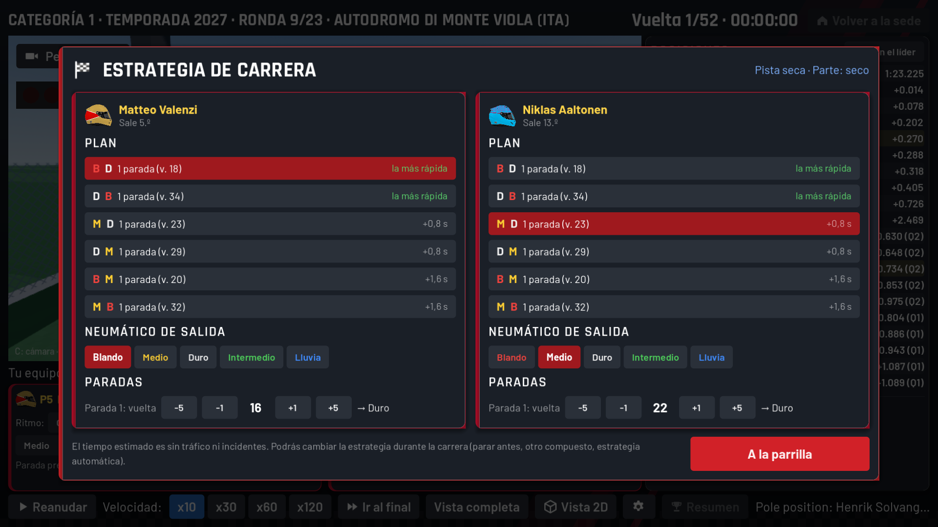 Estrategia de carrera